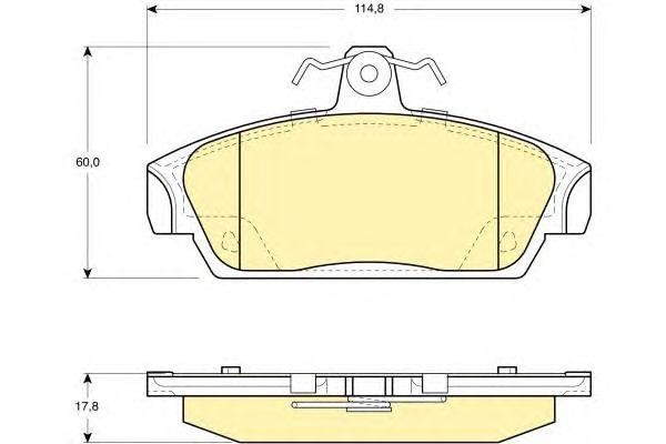 Комплект тормозных колодок, диско 6108591 GIRLING