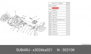 Деталь X3026KA021 SUBARU