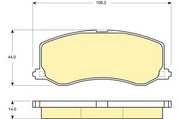 Комплект тормозных колодок, диско 6132379 GIRLING