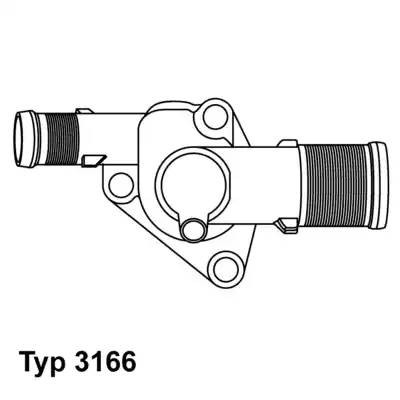 Термостат, охлаждающая жидкость 3166.89D WAHLER