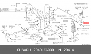 Втулка стабилизатора 20401-FA000 SUBARU