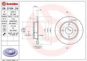 Тормозной диск 08.5164.24 BREMBO