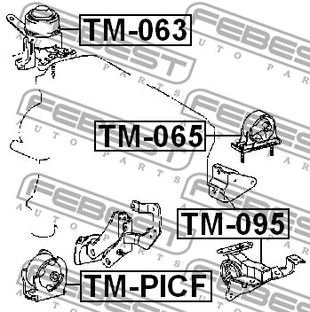 Подушка двигателя TM-PICF FEBEST