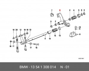 Патрубок дроссельной заслонки 13 54 1 308 014 BMW