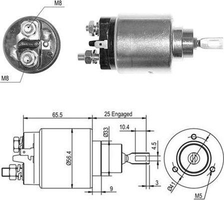 Тяговое реле, стартер 940113050407 MAGNETI MARELLI