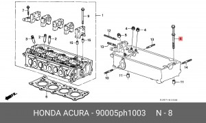 Комплект болтов головки цилидра 90005PH1003 HONDA