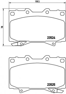 Комплект тормозных колодок, диско P83048 BREMBO