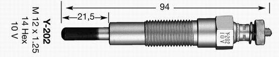 Свеча накаливания 1226 NGK NTK