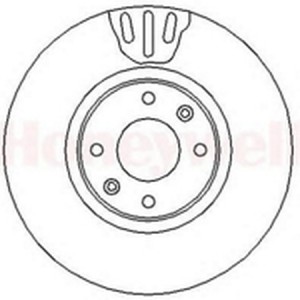 Тормозной диск 562321B BENDIX JURID
