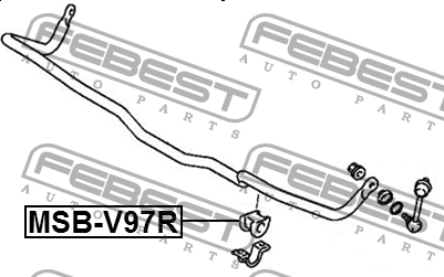 Втулка стабилизатора MSB-V97R FEBEST