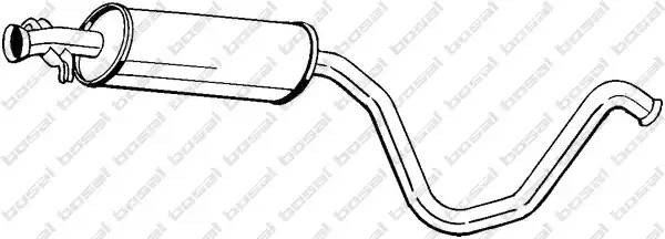 Средний глушитель выхлопных газов 281-831 BOSAL