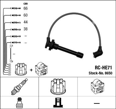 Ккомплект проводов зажигания 8650 NGK NTK