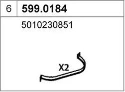 Монтажный комплект, глушитель 5990184 ASSO