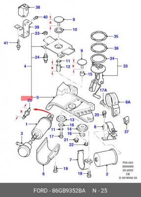 Ремкомплект, распределитель зажигания 86GB9352BA FORD