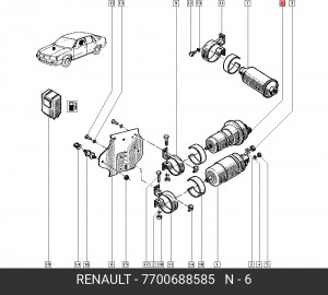 Гидроаккумулятор, давление подачи топлива 7700688585 RENAULT