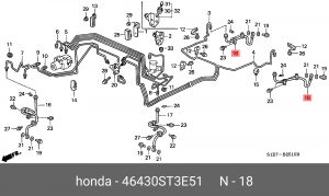 Тормозной шланг 46430ST3E51 HONDA