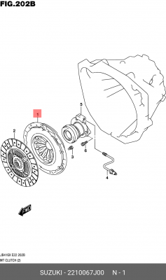 Нажимной диск сцепления 22100-67J00 SUZUKI
