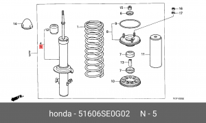 Амортизатор 51606SE0G02 HONDA