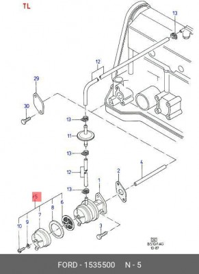 Ремкомплект, топливный насос 1 535 500 FORD