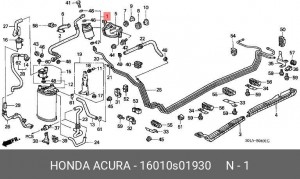Фильтр топливный 16010S01930 HONDA