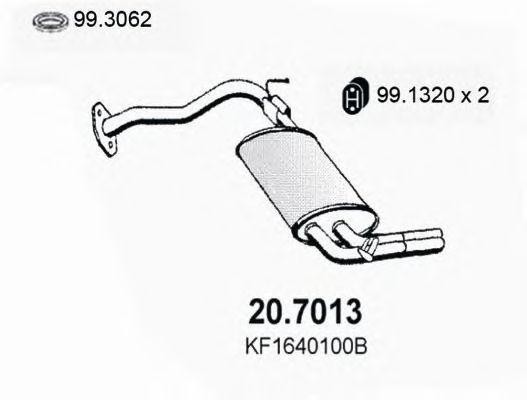 Глушитель выхлопных газов конечный 207013 ASSO