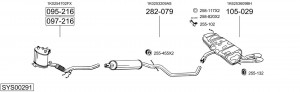 Глушитель выхлопных газов конечный 105223 BOSAL