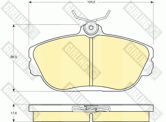 Комплект тормозных колодок, диско 6140331 GIRLING
