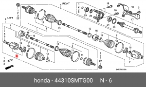 ШРУС 44310SMTG00 HONDA
