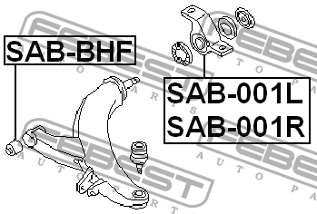 Сайлентблок SAB-001L FEBEST