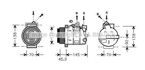 Компрессор кондиционера MSK389 AVA