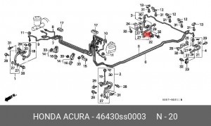 Тормозной шланг 46430SS0003 HONDA