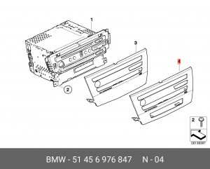 Накладка панели приборов 51456976847 BMW
