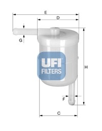 Топливный фильтр 31.019.00 UFI