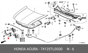 Деталь 74125TL0G00 HONDA