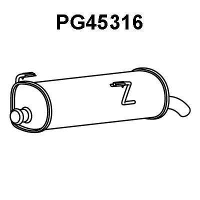 Глушитель выхлопных газов конечный PG45316 VENEPORTE