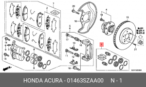 Суппорт тормозной (ремкомплект) 01463SZAA00 HONDA