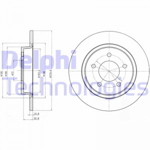 Тормозной диск BG3881 DELPHI