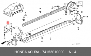 Расширитель колесной арки 74155S10000 HONDA