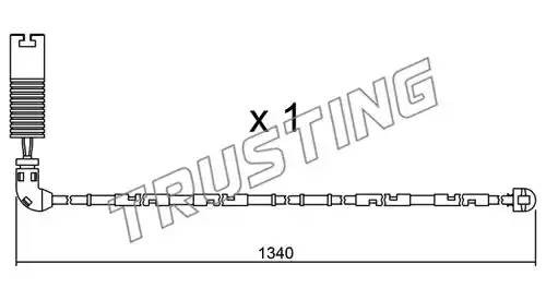 Сигнализатор, износ тормозных колодок SU.113 TRUSTING