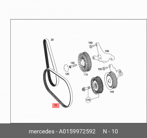 Ремень приводной A0159972592 MERCEDES BENZ