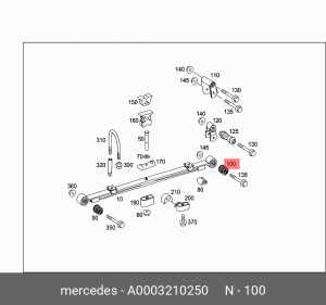 Сайлентблок - втулка рессоры A 000 321 02 50 MERCEDES BENZ