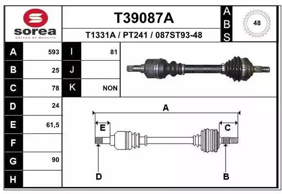 ШРУС T39087A EAI