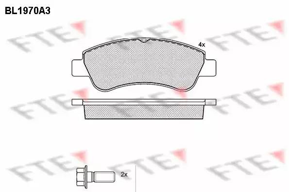 Комплект тормозных колодок, диско BL1970A3 FTE
