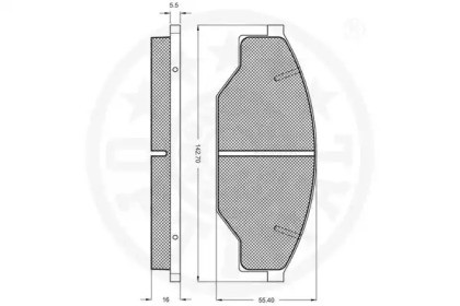 Комплект тормозных колодок, диско 9406 OPTIMAL