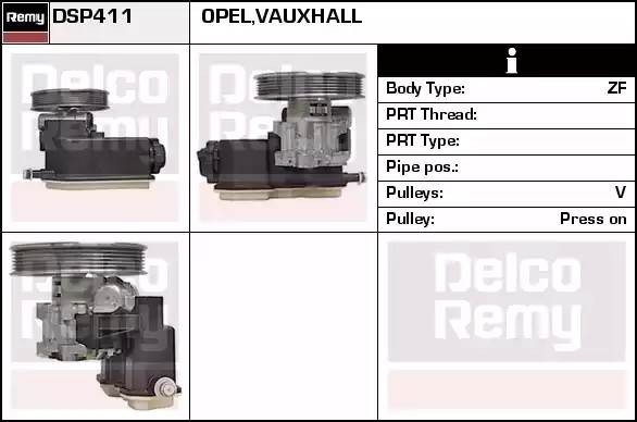 Гидравлический насос, рулевое управление DSP411 DELCO REMY