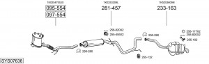 Средний глушитель выхлопных газов 288767 BOSAL