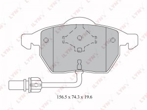 Колодки тормозные дисковые BD-1216 LYNXAUTO