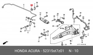 Втулка стабилизатора 52315ST7Z01 HONDA