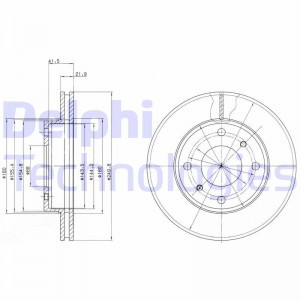 Тормозной диск BG2395 DELPHI