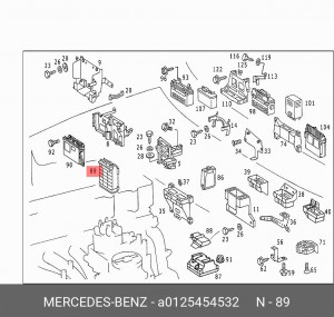 Блок управления, система впрыска A 012 545 45 32 MERCEDES BENZ